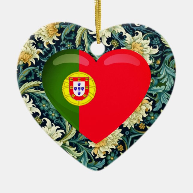 Ornamento De Cerâmica Amor Portugal (Frente)