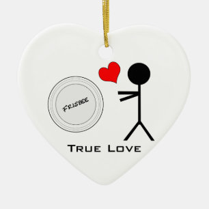 Ornamento De Cerâmica Amor verdadeiro do Frisbee final