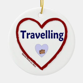 Ornamento De Cerâmica Amor Viajando