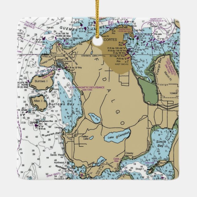 Ornamento De Cerâmica Anacortes WA Fidalgo Island (Verso)