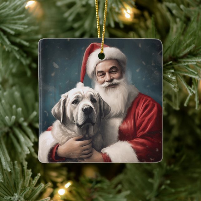 Ornamento De Cerâmica Anatólia Shepherd com o Natal do Papai Noel (Árvore)