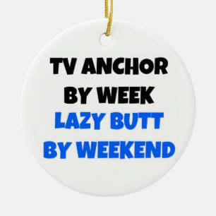 Ornamento De Cerâmica Anchor de TV por dia Bumbum preguiçoso no final de