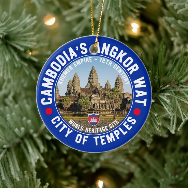 Ornamento De Cerâmica Ancient Temples of Cambodia – Angkor Wat (Árvore)