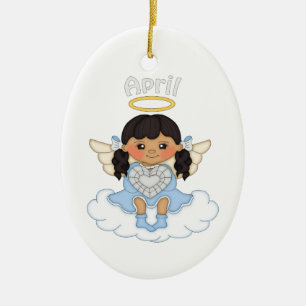 Ornamento De Cerâmica Ancithstone Angel Black