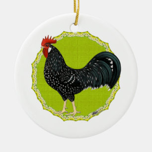 Ornamento De Cerâmica Ancona Rooster