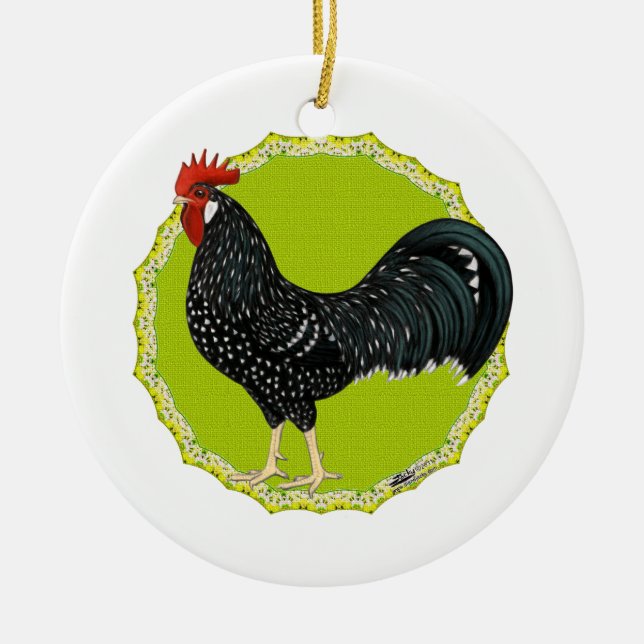 Ornamento De Cerâmica Ancona Rooster (Frente)
