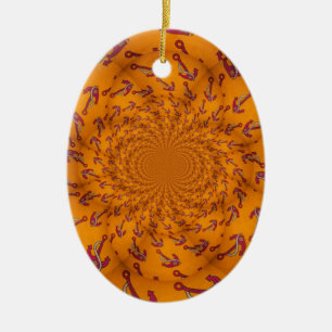 Ornamento De Cerâmica Âncora