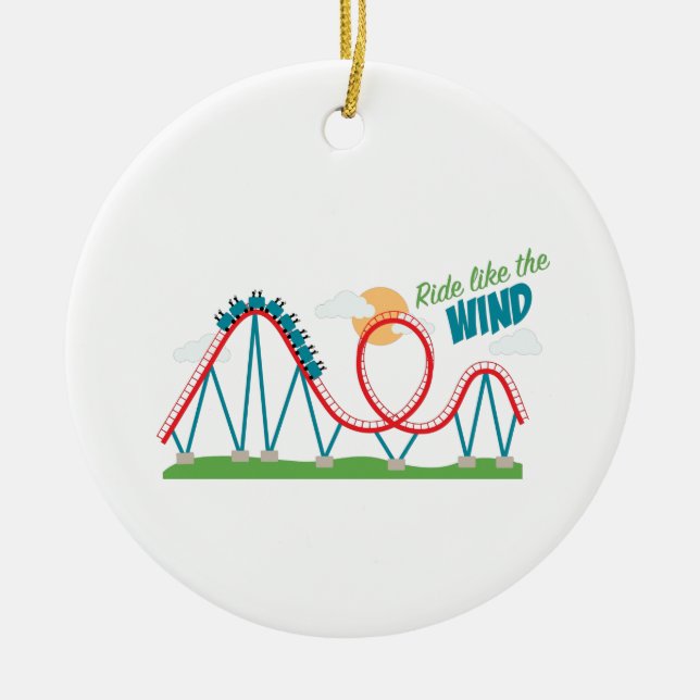 Ornamento De Cerâmica Andar Como Vento (Frente)