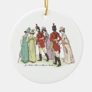 Ornamento De Cerâmica Ande com oficiais - Jane Austen Orgulho e Preconce