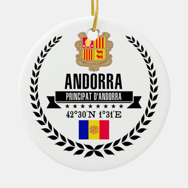 Ornamento De Cerâmica Andorra (Frente)