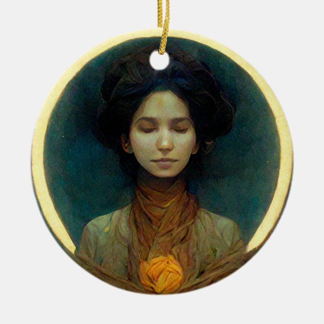 Ornamento De Cerâmica Anel de Light 2 Fantasy Sci-fi (Frente)