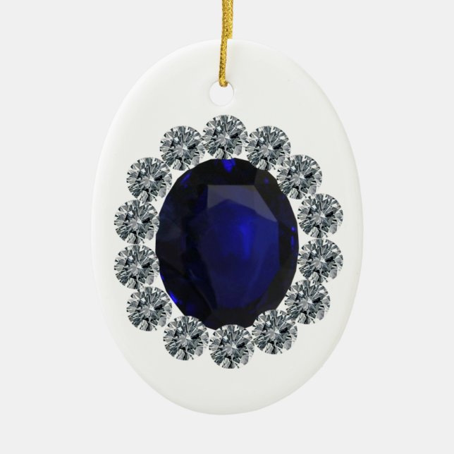 Ornamento De Cerâmica Anel de noivado da senhora Diana (Frente)