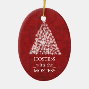 Ornamento De Cerâmica Anfitriã com o Melhor Natal Xmas