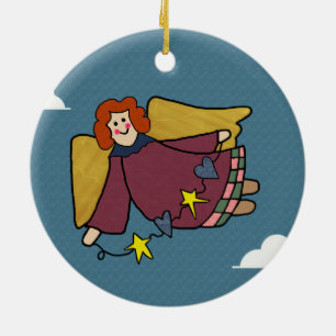 Ornamento De Cerâmica Angel