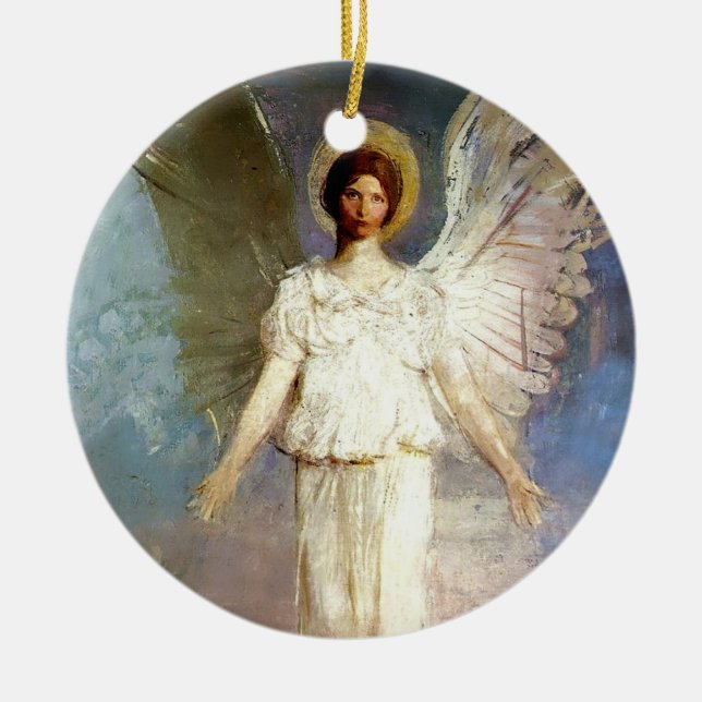 Ornamento De Cerâmica “Angel at Noon” by Abbott Thayer (Frente)
