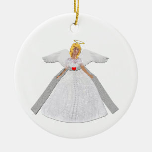 Ornamento De Cerâmica Angel Ornament