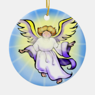 Ornamento De Cerâmica Angel Ornament