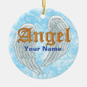 Ornamento De Cerâmica Angel Wings