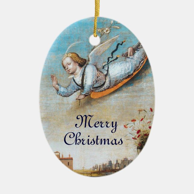 ORNAMENTO DE CERÂMICA ÂNGULO DE ANUNCIAÇÃO (Frente)