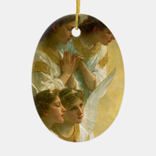 Ornamento De Cerâmica Ângulos de Bouguereau (Frente)