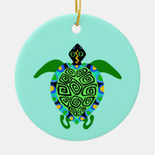 Ornamento De Cerâmica Animais ameaçados - Mar TURTLE - Vida selvagem - A