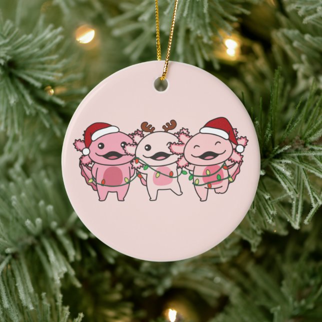 Ornamento De Cerâmica Animais de Natal Axolotl Axolotls (Árvore)