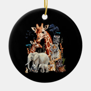 Ornamento De Cerâmica Animais de Zoológico Festa de Aniversário Animais