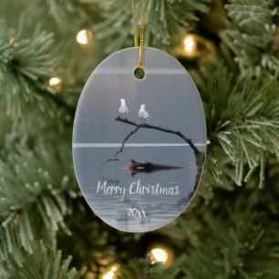 Ornamento De Cerâmica Animais Selvagens Datas Personalizadas