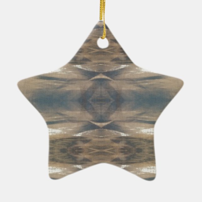 Ornamento De Cerâmica Animais Selvagens Leopardo Padrão Selvagem Castanh (Verso)