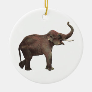 Ornamento De Cerâmica Animais Selvagens Vintage, Boa Sorte Elefantes Asi