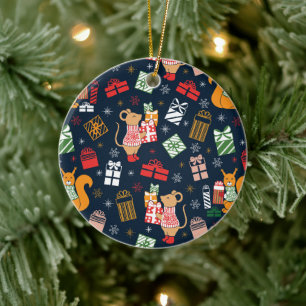 Ornamento De Cerâmica Animal de Natal