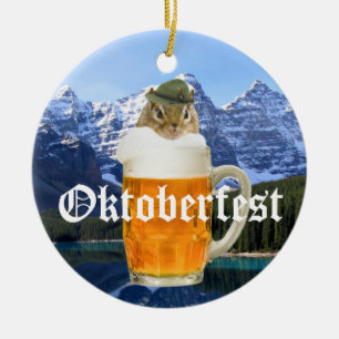 Ornamento De Cerâmica Animal do Festival de Cerveja da Oktoberfest