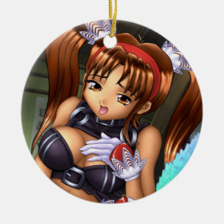 Ornamento De Cerâmica Anime Girl - Amor
