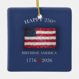 Ornamento De Cerâmica Aniversário de 250 anos da América Patriótico 4 de