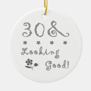 Ornamento De Cerâmica aniversário de 30 anos com bom aspecto