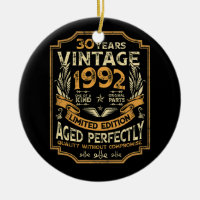 aniversário de 30 anos de 30 anos Vintage 1992