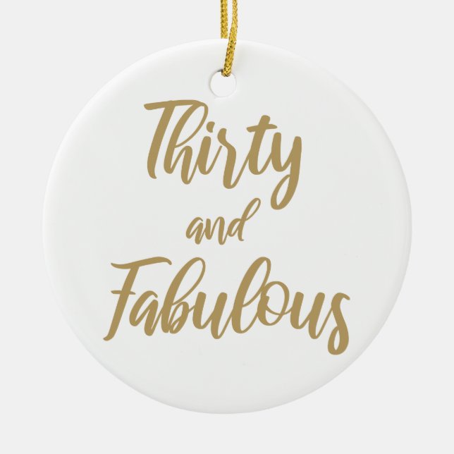 Ornamento De Cerâmica aniversário de 30 anos Humor (Frente)