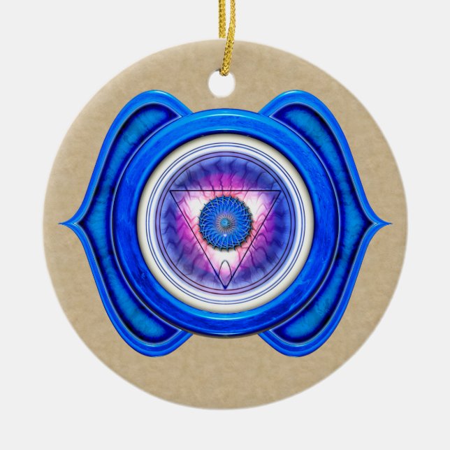 Ornamento De Cerâmica Anja ou Third Eye a 6 Chakra (Frente)