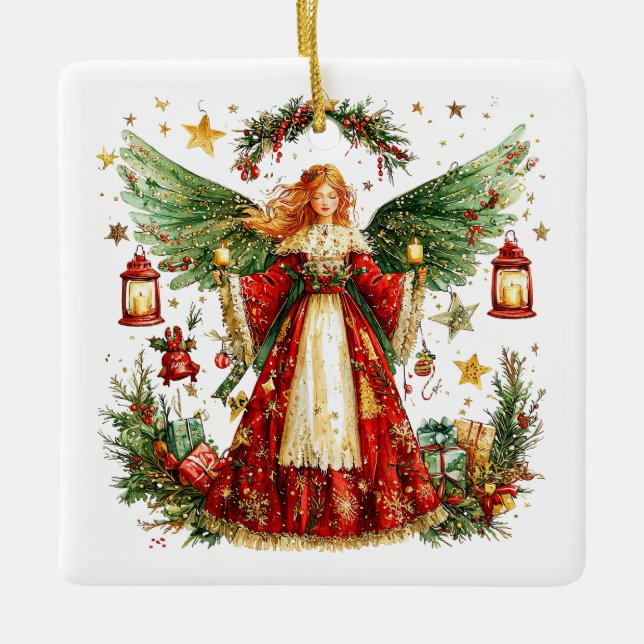 Ornamento De Cerâmica Anjo (Frente)