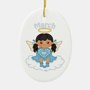 Ornamento De Cerâmica Anjo Anjo da Pedra Birthstone