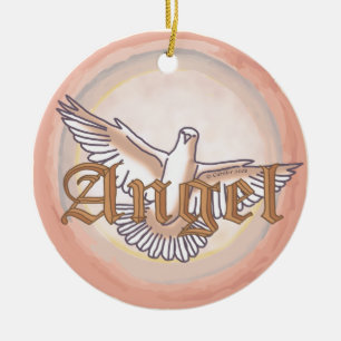 Ornamento De Cerâmica anjo cristão pomba