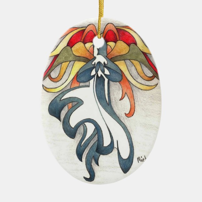 Ornamento De Cerâmica Anjo da esperança (Frente)
