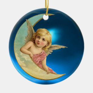 ORNAMENTO DE CERÂMICA ANJO DA LUA
