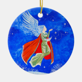Ornamento De Cerâmica Anjo do inverno