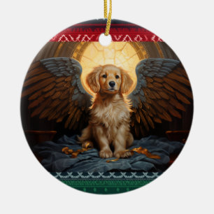 Ornamento De Cerâmica Anjo do ouro Retriever