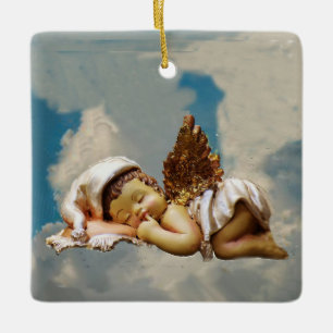 Ornamento De Cerâmica Anjo do sono