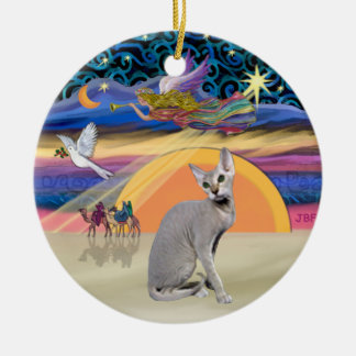 Ornamento De Cerâmica Anjo Natal - Gato Peterbalançado