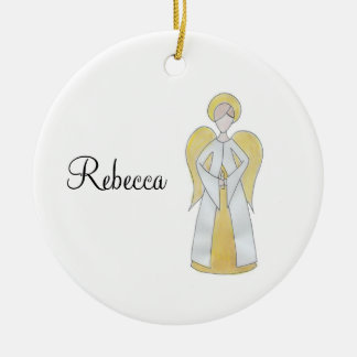 Ornamento De Cerâmica Anjo Personalizável