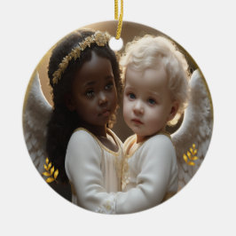 Ornamento De Cerâmica Anjos de Bebê