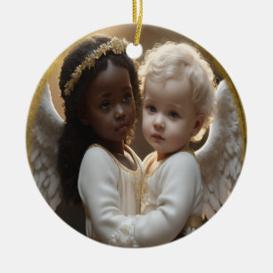 Ornamento De Cerâmica Anjos de Bebê